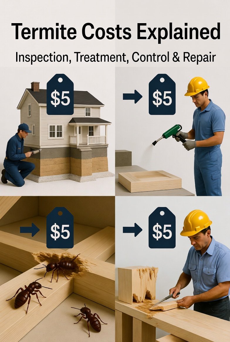 Termite Costs Explained: Real Price Ranges for Inspection, Treatment, Control, and Repair