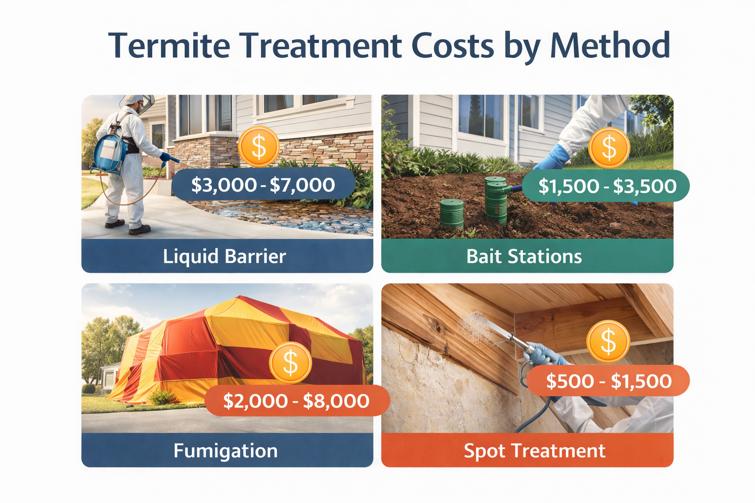 Termite Treatment Pricing Breakdown by Method