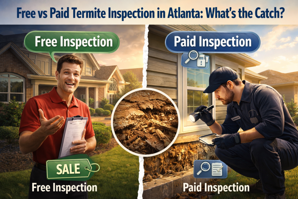 free vs paid termite inspection in atlanta